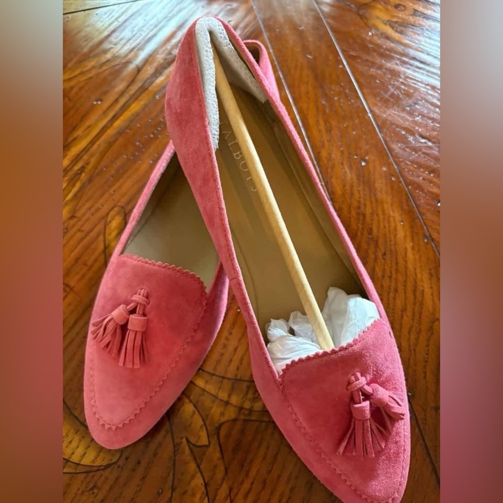 Talbots 9.5N Francisca Tassel Driving Flats NEW